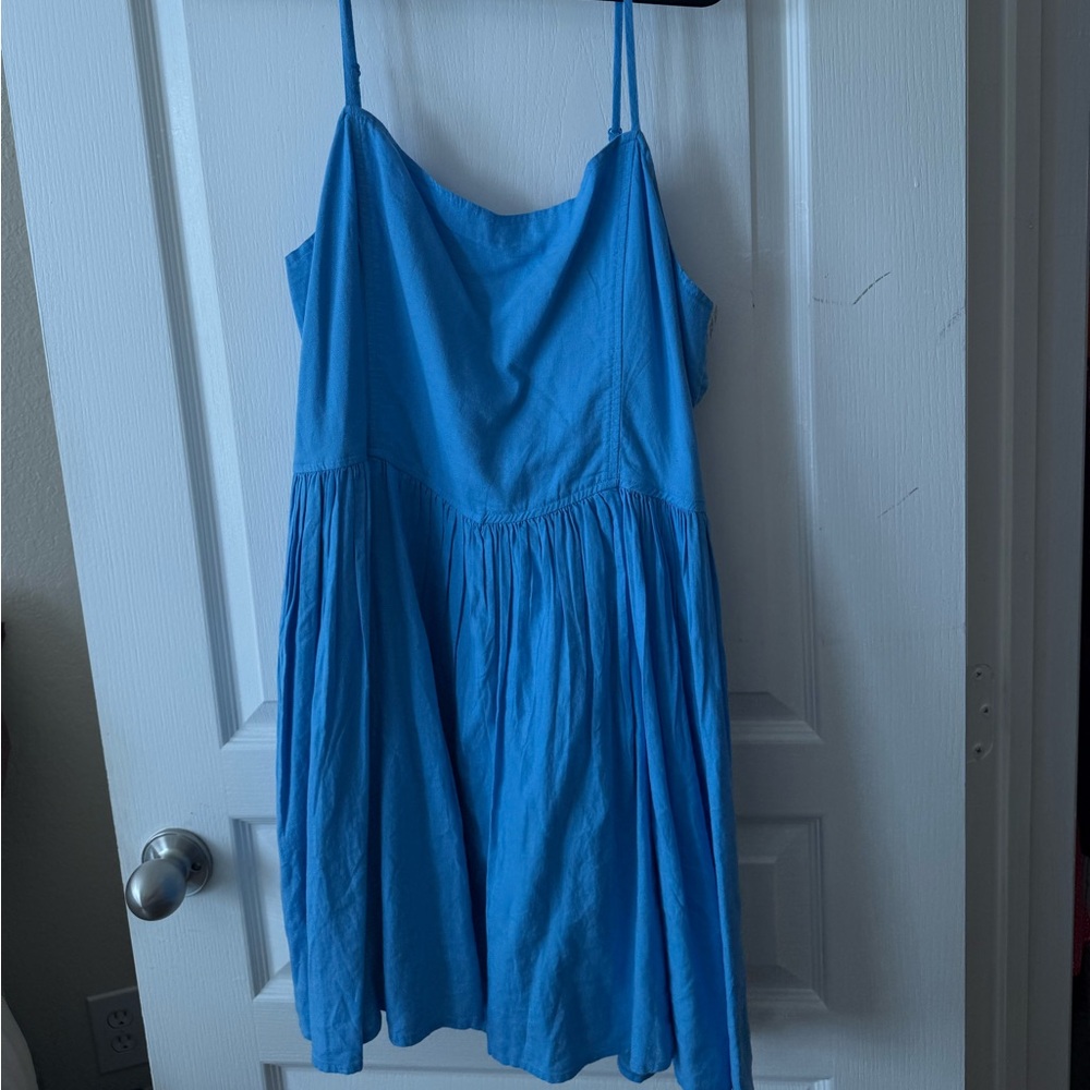 aerie Cobalt Blue Spaghetti-Strap Mini Dress